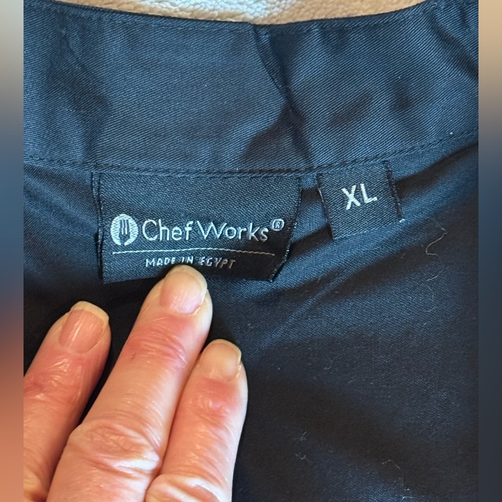 NWT Chef Works Mens Black Avignon Double Breasted Bistro Chefs Coat Size XL - Picture 4 of 12